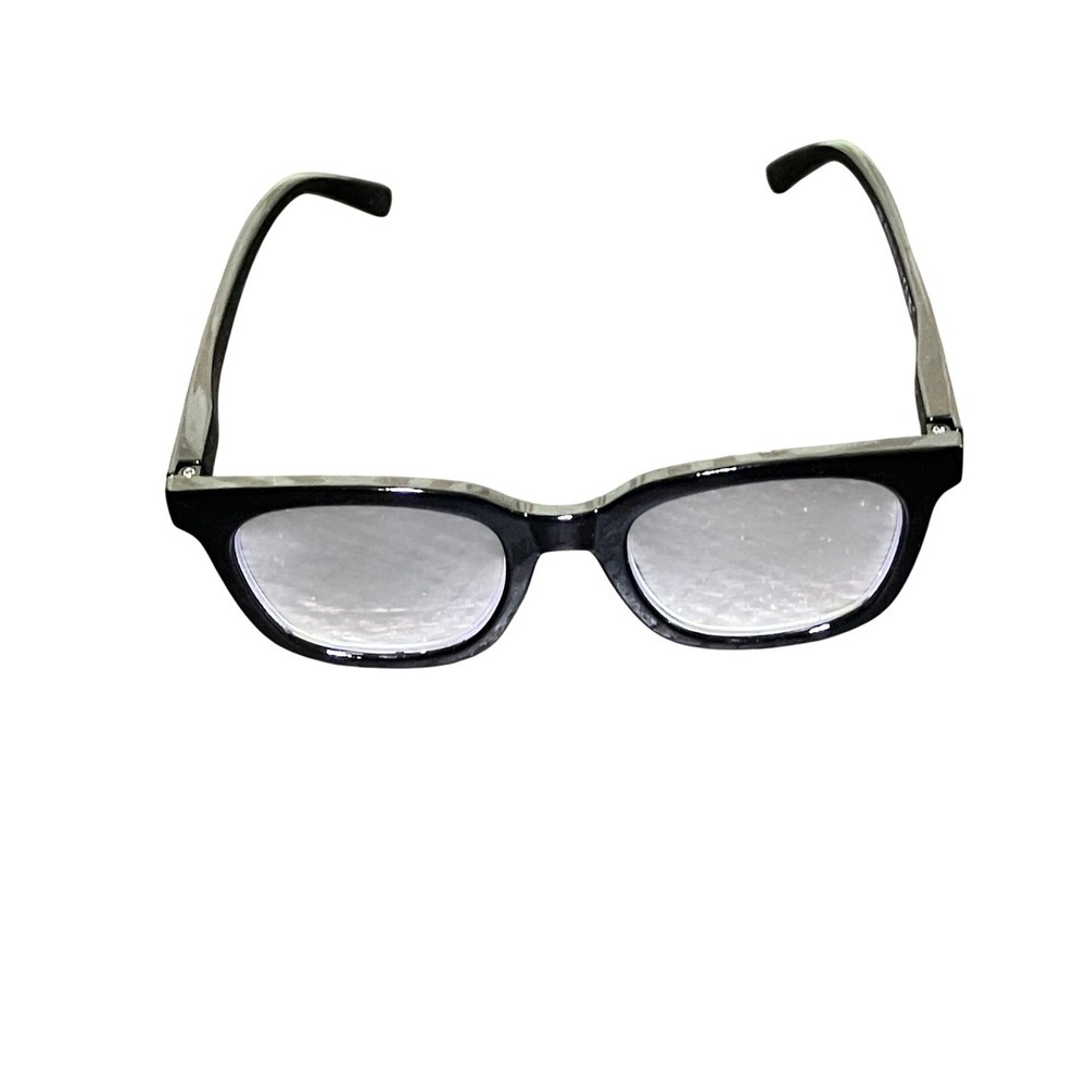 Reading Glasses Women +2.75 Black Excellent 7327 Rectangular 49-22-142